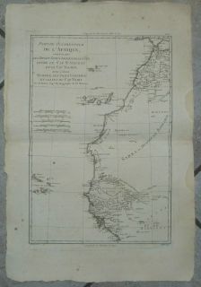 West Africa Canary Islands Cape Verde Madeira 1788 Bonne Antique 