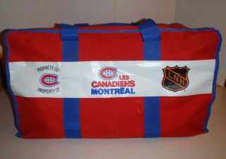 VTG MONTREAL CANADIENS TEAM GAME USED NHL HOCKEY BAG EQUIPMENT