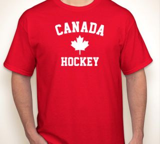 CANADA HOCKEY maple leaf Canadian made in born pride team red jersey T 