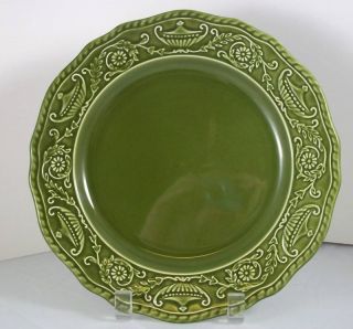 Canonsburg Pottery Co Dinner Plate Green Ironstone