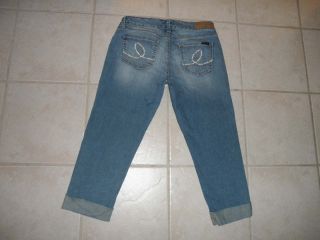 Seven 7 Womens Capri Jeans Size 8 31 x 23 Low Rise Stretch Blue 