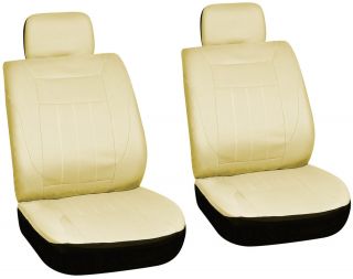 Piece Solid Tan Front Car Seat Cover Set Bucket Chairs  