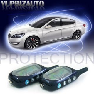 Way Car Security Alarm System LCD Remote Engine Start