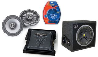 Kicker Car Stereo KS65 6 1 2 Speakers ZX200 4 Amplifier VC12 12 Sub 