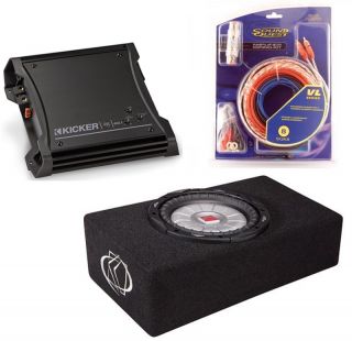 KICKER CAR AUDIO STEREO TRUCK SYSTEM WITH TCVT8 & ZX400.1 AMPLIFIER 