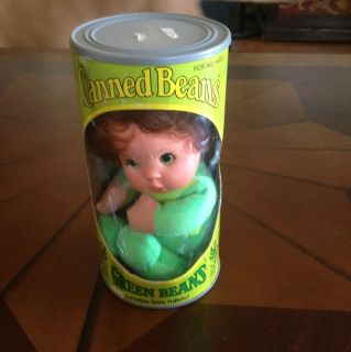 1974 Mattel Canned Beans Doll in Original Package Green Beans Look 