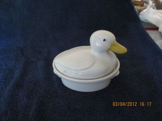 Vintage Hall Carbone Duck Casserole Small Covered Dish with Handles 