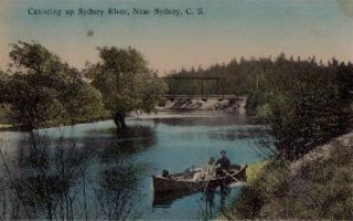 Sydney CB Canada Canoeing Up Sydney River Postcard