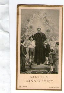 St John Johannes Juan Bosco Holy Card Print Made in Italy