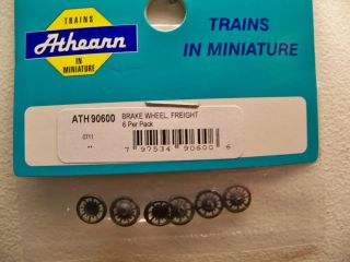 Brake Wheel Freight Car Athearn Replacement Parts 90600 6 Pack New 1st 