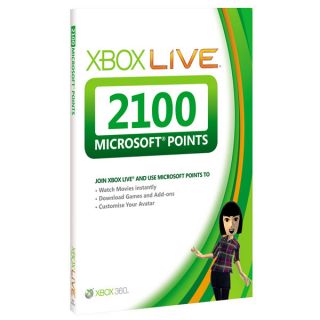 Xbox LIVE 2100 Microsoft Points (Xbox 360) PC & Video 