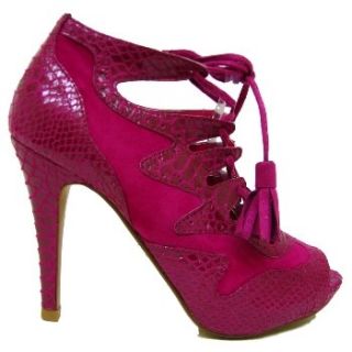 Womens Pink Snakeskin Roman Peep Toe Gladiator Ladies Platform Sandals 