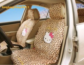 Hello Kitty Car Leopard Headrest Back Front Seat Covers 8 Pcs Free 