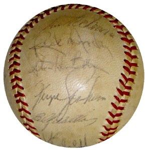1972 Cubs Team 25 Signed Baseball Ernie Banks Santo Durocher Williams 