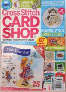 CROSS STITCH Card Shop magazine + FREE Card KIT $11 Jul Aug 2012 UK 87 
