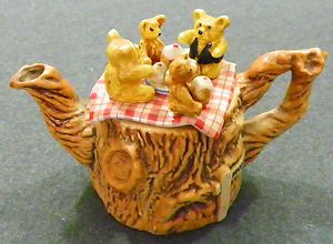 Cardew Designs Teapot Tea Pot Teddy Bears Picnic One Cup Made in 