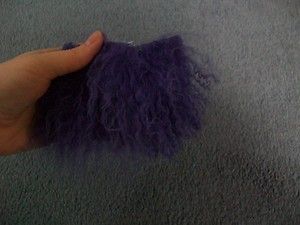 Caressa OOAK Fairy or Baby Doll Tibetan Lamb Wool Hair Purple Half 