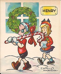   Henry Christmas Card by Carl Anderson King Features Syndicate