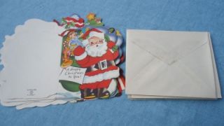   Childrens Christmas Cards A Meri Card Santa Cat Dog Kids