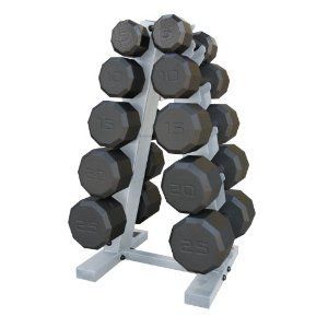 Cap Barbell Weight Training Workout Dumbbell Set w/ Dumbbell Rack 