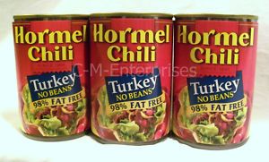 Hormel Turkey Chili with No Beans 15 oz Can 3 Cans
