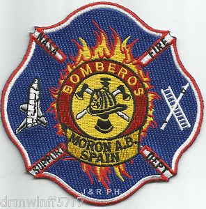 New N A s A Moron Air Base Spain Bomberos Fire Patch