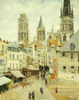 Camille Pissarro Rue de LEpicerie in Rouen on Canvas