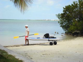 Deluxe Kayak Canoe Paddleboard Cart Trailer Wheels