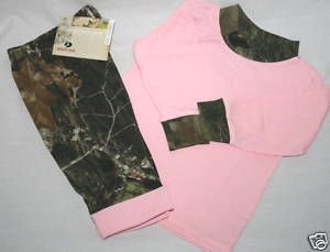 Mossy Oak Camo Girls T Shirt Pants Set Pink Camo