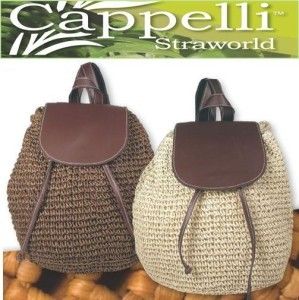 New Cappelli Straworld Backpack Handmade Toyo Handbag