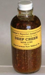   Lure, Deep Creek by Russ Carman,Winter Mink Lure 4oz,trapping lure