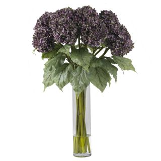   Artificial Silk Hydrangea Purple Fake Flower Arrangement NN1221