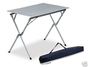 Hveay Duty Aluminum Roll Up Top Folding Camp Table 8117