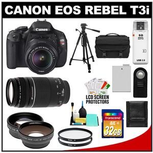 Canon EOS Rebel T3i Digital SLR Camera 18 55mm Is 75 300mm III Lens 