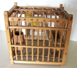 Coal Miners Antique Canary Bird Cage Gas Detection