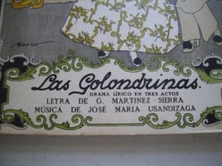 Vintage Las Golondrinas Sheet Music Foreign Book Neat