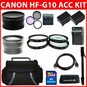   Kit for Canon VIXIA HF G10 HFG10 Flash Memory Camcorder