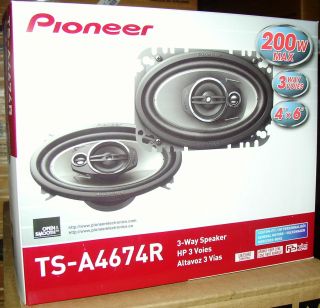 Pioneer 4x6 3 Way Car Speakers New TS A4674R TSA4674R 884938125888 