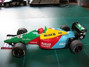 SCALEXTRIC BENETTON 19 F1 CAR Complete With Upgraded Wheels Tyres