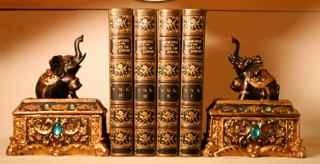 1857 RARE Lot Antique Books Beautiful Leather Library Set Decorator 