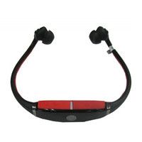   Bluetooth Stereo Headphones with TF Card Slot  Player Red