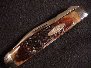 Case knife 1981 cheetah chestnut bone saber blade CV used very good 