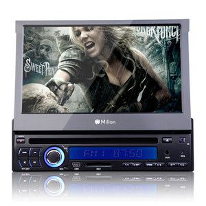  in Dash 7 Single DIN Car DVD Stereo Radio Player TV USB RDS E1