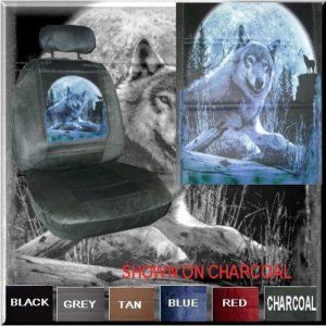 New Wolf in Moonlight Car Truck Van SUV Seat Covers PP
