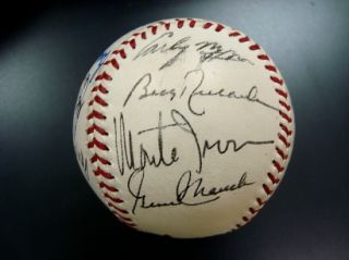Carl Erskines Autographed Old Timers Baseball w/Joe Dimaggio + Other 