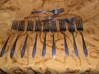 1923 Silverplated Bird of Paradise Forks Community Plate Silver Plated 