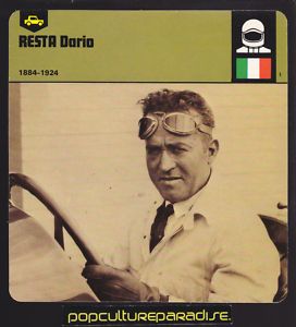 Dario Resta Italian Race Car Driver 1923 Biography Card
