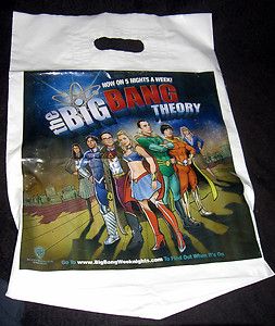 THE BIG BANG THEORY SHOPPING BAG plastic tv show marvel dc comic book 