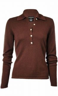 Sutton Studio Womens 100 Cashmere Solid Polo Sweater Assorted Sizes 