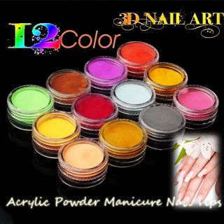   Nail Art Acrylic UV Crystal Dust Design Carve Pattern Powder Set